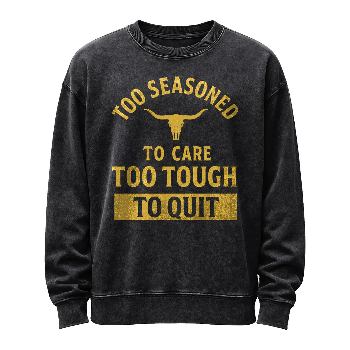 LouMark black graphic crewneck for a layered festival outfit