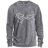 Dog Fist Bump Christmas Long Sleeve Sweatshirt