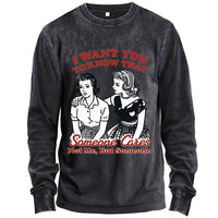 Someone Cares Shirt Retro Humor Long Sleeve