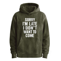 Entschuldigung, dass ich zu spät bin – ich wollte gar nicht kommen (Hoodie)