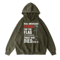 Real Americans Stand for the Flag Hoodie