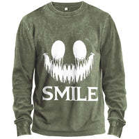 Creepy Smile Halloween Long-Sleeve T-Shirt