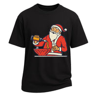 Santa Pouring Beer Funny Christmas T-shirt