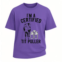 Sono un contadino divertente con la maglietta certificata Tit Puller