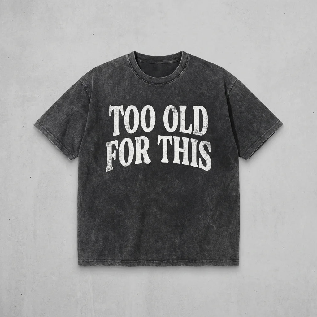 Vintage Cybercore Acid Wash Old Tee Back View